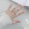 Корейское кольцо на указательный палец из серебра 925 пробы для женщин - Модный переплетающийся дизайн