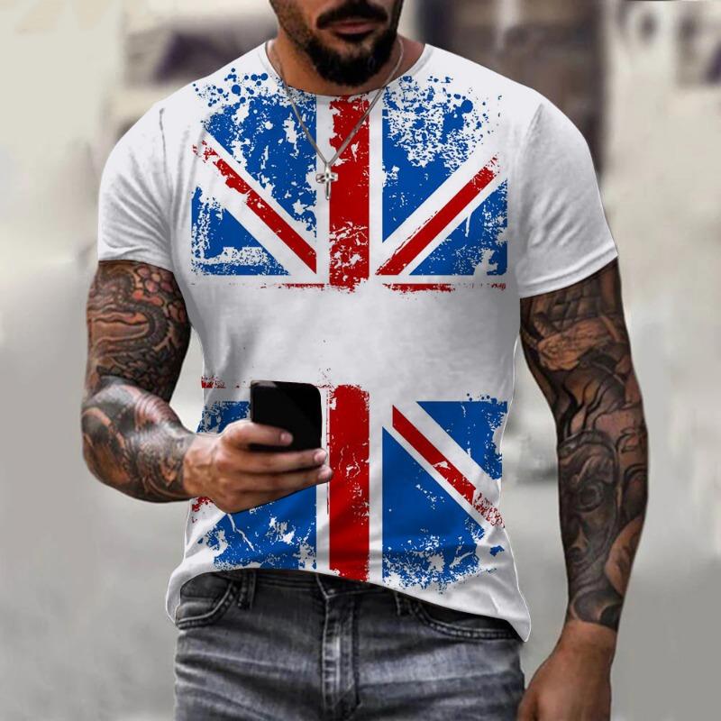 British Flag UK United Kingdom 3D Print T-Shirts Men Women Casual Fashion Oversized Short Sleeve T Shirt Male Tees Tops Clothing
