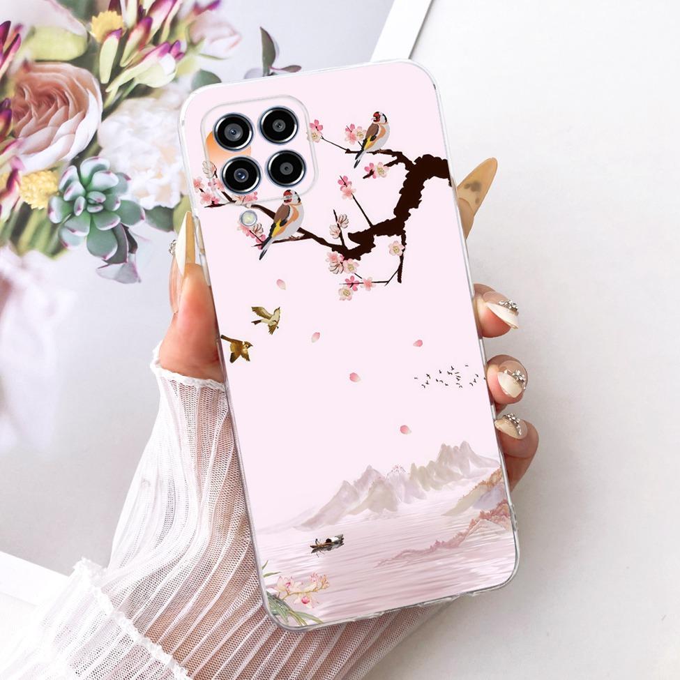 Transparent For Samsung M33 5G Case Cover Cute Cat Fashion Butterfly Funny Painted Casing For Samsung Galaxy M33 5G M336B M336K