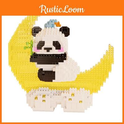 Игрушка Конструктор Панда Креативный Подарок на День Рождения для Парня/Девушки Изготовлена из Пластика/АБС-материала Включает 800+ Деталей, похожих на Бриллианты