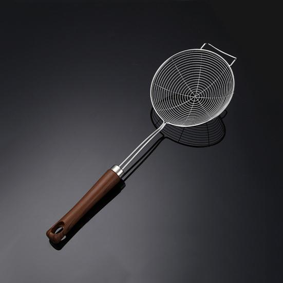 Шумовка Ложка-Дуршлаг для Пасты с Длинной Ручкой Сетчатая из Нержавеющей Стали Дуршлаг для Жарки и Варки Термостойкий Кухонный Инструмент для Сливания и