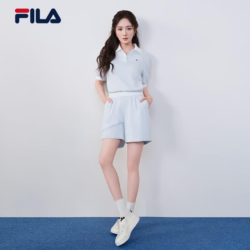 Fila Женские летние клетчатые вязаные шорты