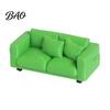 Small Decorative Couch Miniature Couch, Tiny 2-Seater Furniture Realistic Mini Loveseat Scale for 1/12 Doll Mansion Living Room