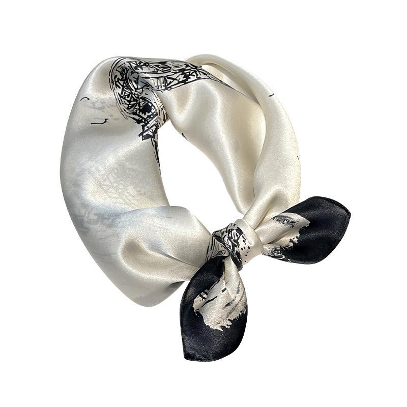 100% Натуральный Шарф из Натурального Шелка Женский Тутовый Шелк Высокое Качество Квадратный Модный Принт Косынка для Волос Шаль Обертывания Хиджаб Бандана Шарфы