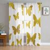 Flower And Colorful Butterfly Sheer Curtains For Living Room Bedroom Kitchen Home Decor Tulle Voile Curtains Windows Drapes