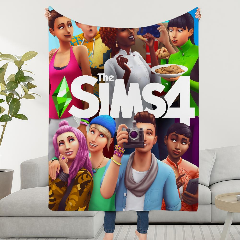 Плед-покрывало S-Sims 4, суперуютный, плюшевый, для гостиной, дивана, игр, дивана, детский, подарки на день рождения