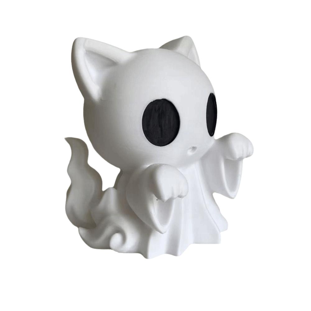 Mini Ghost Ornaments Plastic Desktop Party Decoration Halloween Ghost Cat Statue  Home Decoration