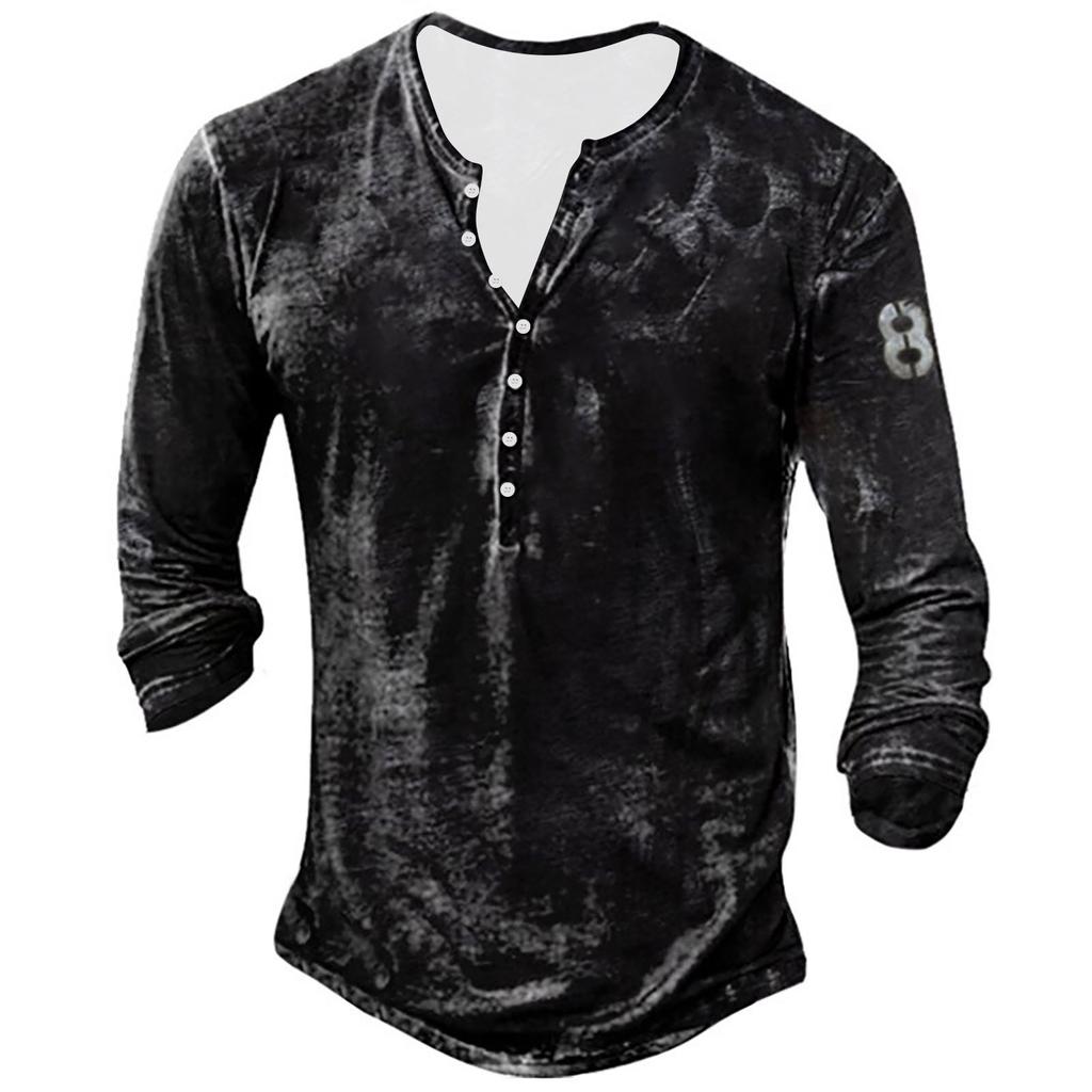 Мужская футболка с длинным рукавом с графическим и вышитым рисунком, модная весенняя толстовка с длинным рукавом и принтом