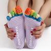 Non-Slip Yoga Socks Five-Finger Socks, Women'S Color Medium Tube Five-Toe Socks