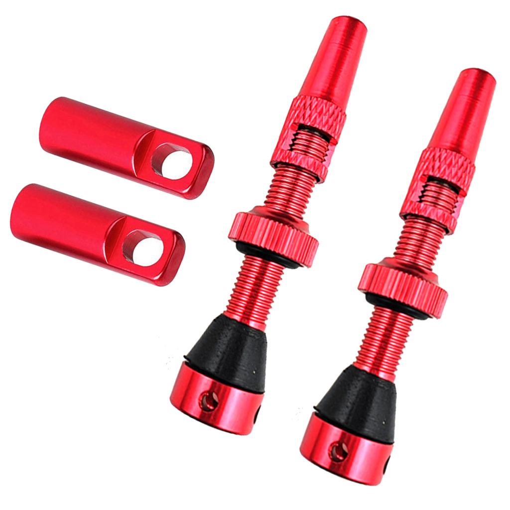 Шток клапана бескамерной шины Presta 60 мм, легкий сплав, шток клапана Presta с инструментом для снятия сердечника клапана и колпачками штока клапана