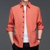 Мужская вельветовая рубашка с длинным рукавом - Осень/Зима, Business Casual, свободный крой для мужчин среднего возраста