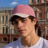 Soft Top Striped Design Baseball Cap Adjustable Sun Protection Casual Hat Breathable Lightweight Peaked Caps For Women Men