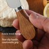 1 шт. Нож для сыра - Нож для сыра из нержавеющей стали с ручкой из акации
