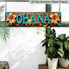 Металлическая табличка в стиле Охана - ретро настенное украшение со слоганом Ohana, Кованое алюминиевое настенное украшение, подходящее для кухонь, террас, дворов, кафе
