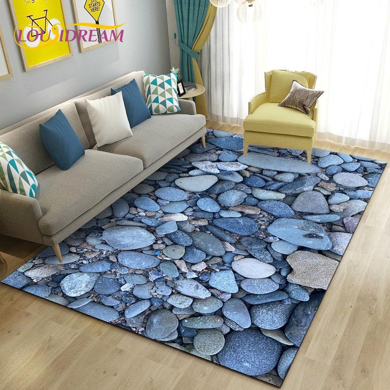 3D красочный коврик из булыжника, ковер для гостиной, спальни, дивана, коврик для кухни, украшение для кухни, детский нескользящий напольный коврик