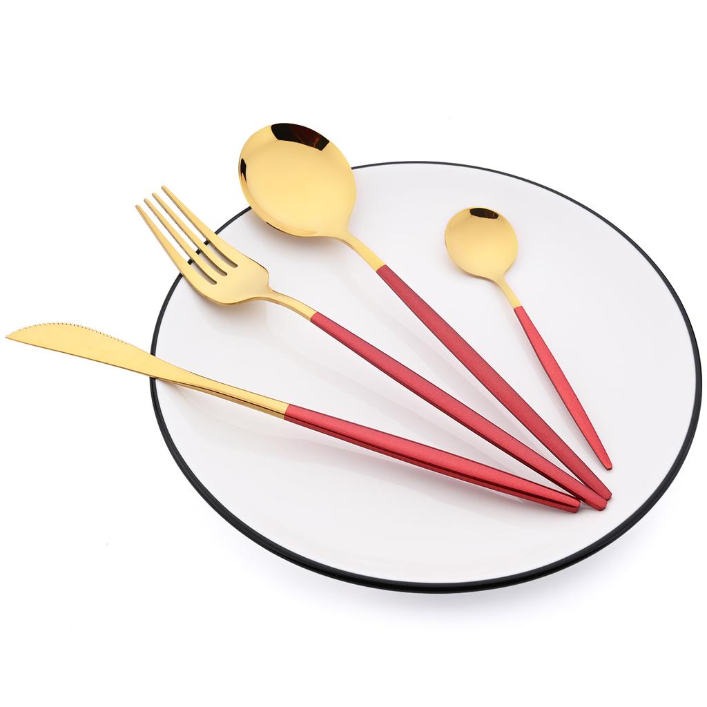 24 шт. серебряный набор столовых приборов, посуда из нержавеющей стали в западном стиле, обеденный нож, вилка, кофейная ложка, столовые приборы, кухонная посуда, столовое серебро