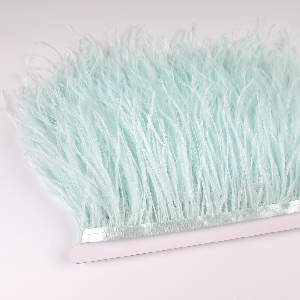 Отделка из перьев страуса 13-18 см, перья на кромке ленты, для DIY, свадебного шитья, украшения платья, поделок, аксессуаров