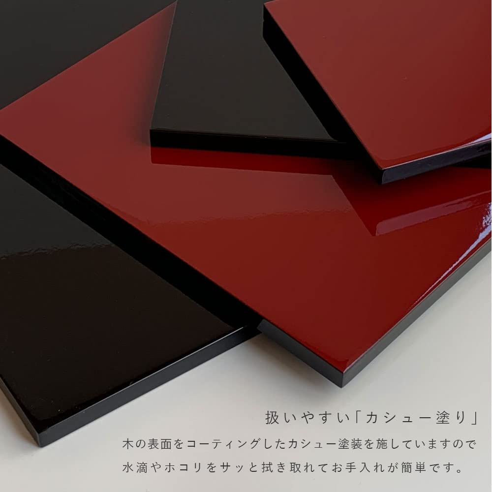 Yamaga Lacquerware Store Wooden Flower Long Square Double Flower Made In Made In Flooring Doll Stand Stand, Board, Black, Red, Sided, Stand,