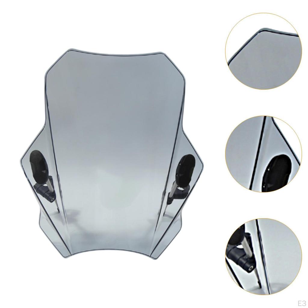 Motorcycle Windshield 40x37cm for 22mm 25mm 28mm Handlebar Multipurpose Replacement