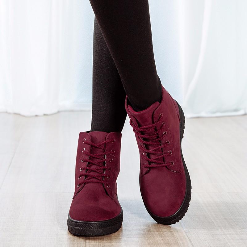 Весна Осень Замшевые Сапоги Женские Ботинки Туфли На Платформе Женские Модные Ботильоны Резиновые Сапоги На Шнуровке 2024