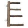 Bird Ladder Perch 4 Step Wooden Bird Ladder Stand Perch for Small Medium Parrot Animal L