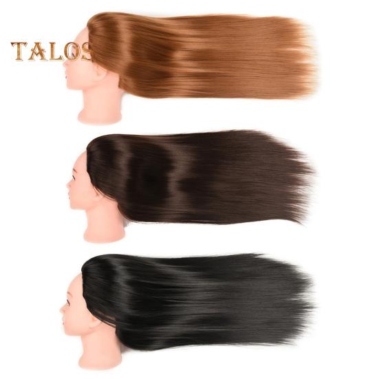 Стенд для демонстрации плетения волос Манекен-голова с волосами Человеческие волосы Прямые 25" Профессиональная косметологическая кукольная голова для парикмахеров-стилистов и косметологов