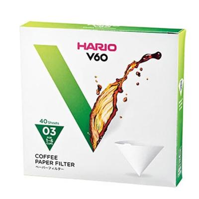 Бумажный фильтр HARIO V60 03W на 1–6 чашек, 40 шт. VCF-03-40W