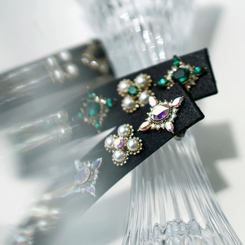 LUDE Royal Crystal Pearl Hairpin