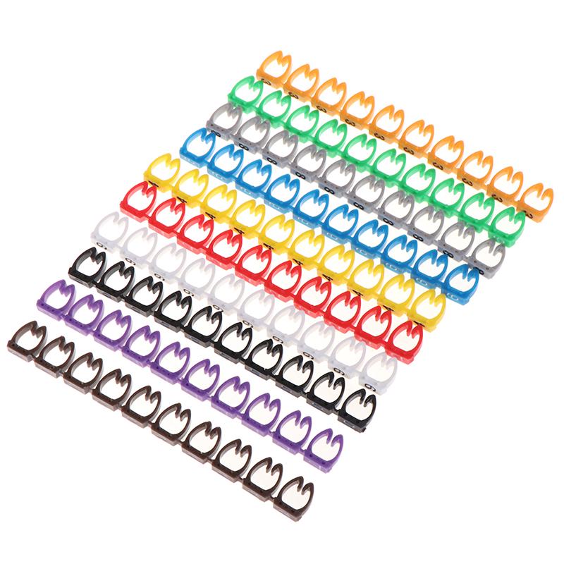 Cable Markers Colourful C-Type Marker Number Tag Label For Wire 1.5/2.5/4/ 6mm²