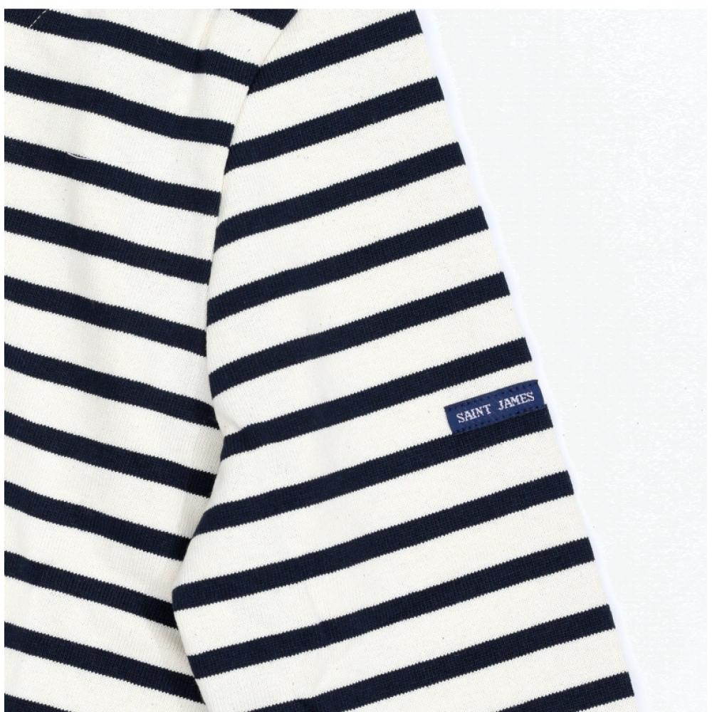 Кардиган женский Saint JameS с V-образным вырезом Mercardi Stripe 3430 Экрю Морской Тюльпан