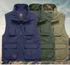 Мужской жилет с несколькими карманами на весну/осень — легкий, для фотосъемки на открытом воздухе/рыбалки, большой размер, модель 7838