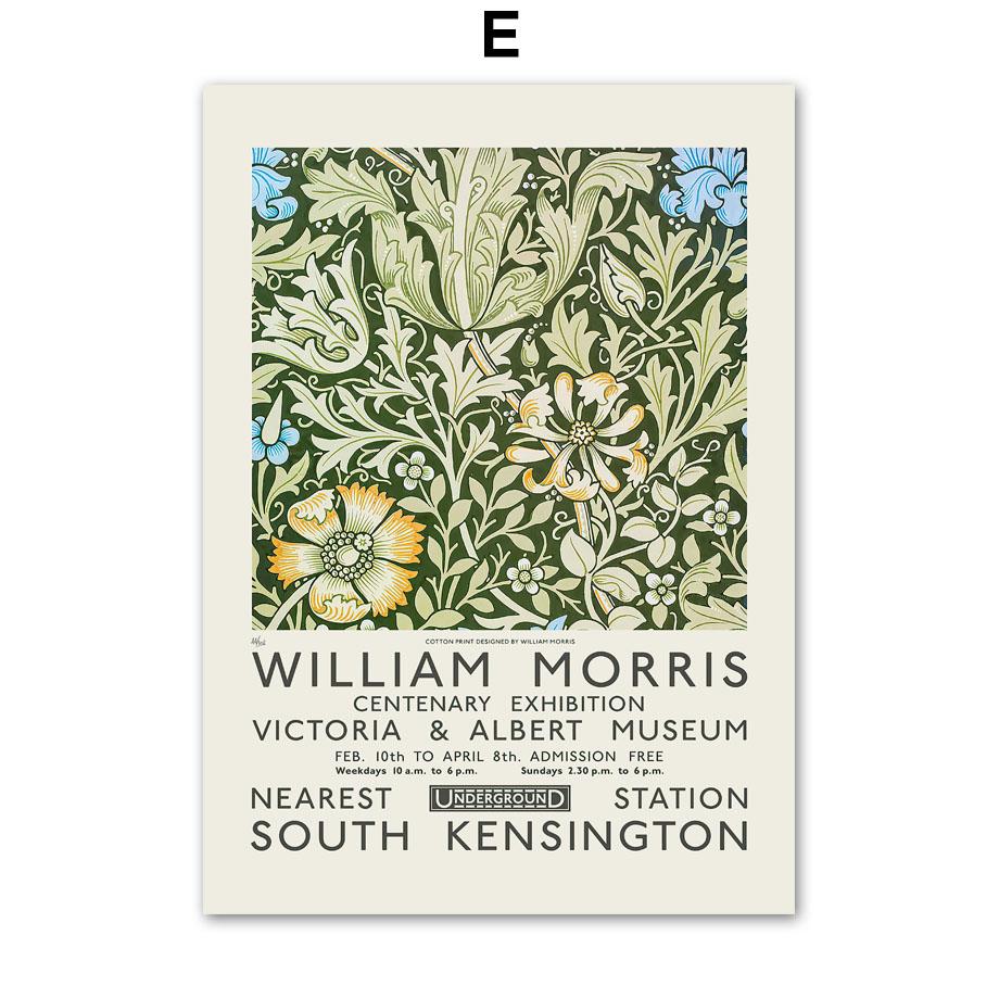 Уильям Моррис цветок абстрактная выставка плакаты на скандинавскую тему и принты настенная живопись на холсте картины для украшения гостиной