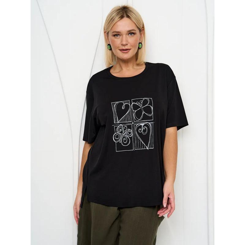 Western Style New Loose Casual Print Short Sleeve Cotton T-shirt Top Loose Printed T-shirt Top