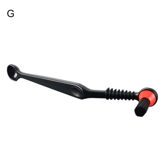 Изогнутая щетка для чистки ложки для кофе эспрессо с двойной головкой, предотвращающая ожоги