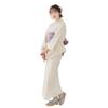 NISHIORI Lace Summer Kimono Yukata Set Wrinkled and Available In Dusky and Elegant and Beautiful Yukata Set for Adults 3-Piece (Yukata, Obi, Geta)