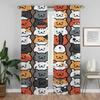 Cute Illustration Blackout Curtains for Living Room Window Curtain Shades Partition Tulle for Bedroom Curtains 2 Pieces Kitchen