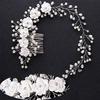 Luxury Wedding Hair Jewelry For Bridal Pearl Hair Comb Hand Made Hair Accessory