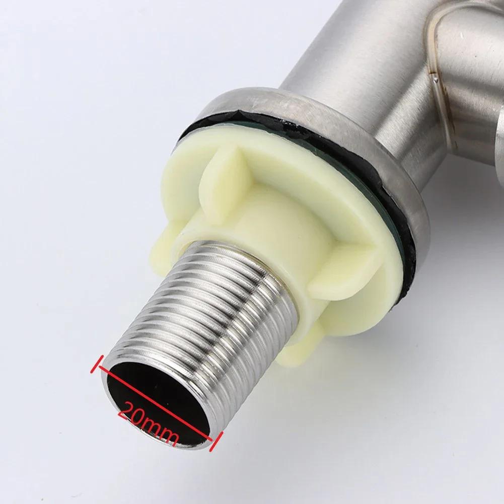 Смеситель для кухни, вращающийся, из нержавеющей стали, однорычажный, для раковины, настенный, для кухонной мойки, один кран для холодной воды