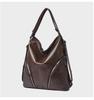 Women's Versatile Luxury Backpack: Large Capacity Textured Shoulder & Crossbody Tote Bag