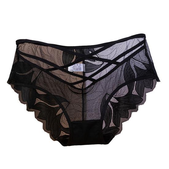 Women's Panties Sexy Lace Trim Comfortable Easy To Clean Mesh Hot Style Seamless Low Waist Panties