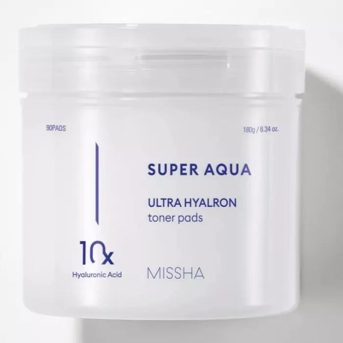 MISSHA Super Aqua Ultra Hyalron Toner Pads 90 pads AUTHENTIC STORE