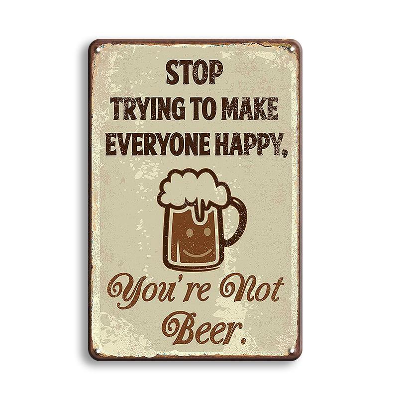 INEED Vintage Beer Metal Sign Poster Wall Decor Tin Sign Decorative Plate Iron Plaques Club Bar Home Man Cave Retro Decor