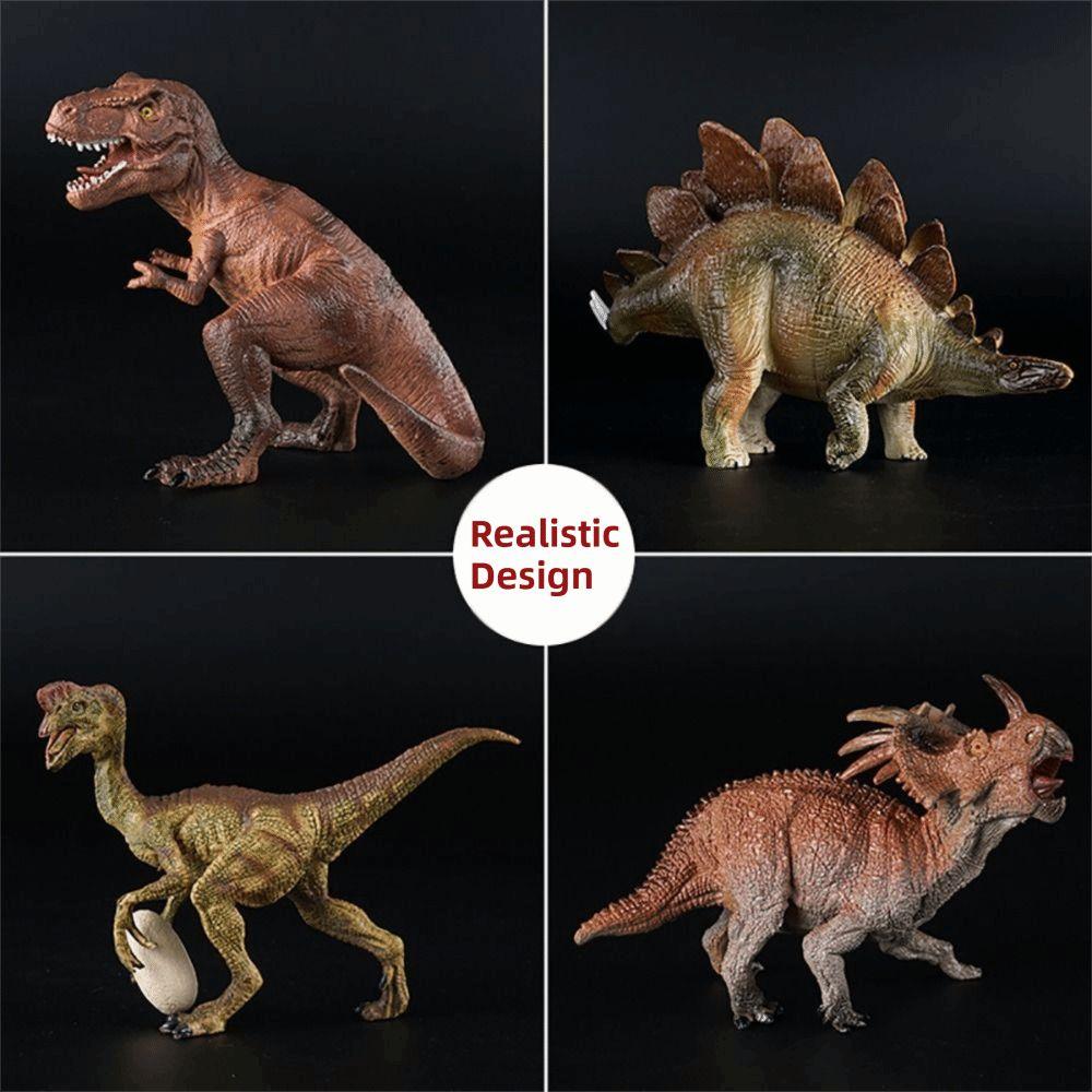 Rubber Dinosaur Model Multiple Sizes Dinosaur Action Figures Tyrannosaurus Scene Decoration