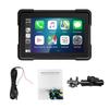 Портативная мотоциклетная стереосистема GEARELEC Wireless CarPlay Android Auto Screen 5 дюймов Dual Bluetooth IP67 Водонепроницаемый