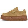 Mayze Stack Suede Brown Gold Women Sneakers 383983-03