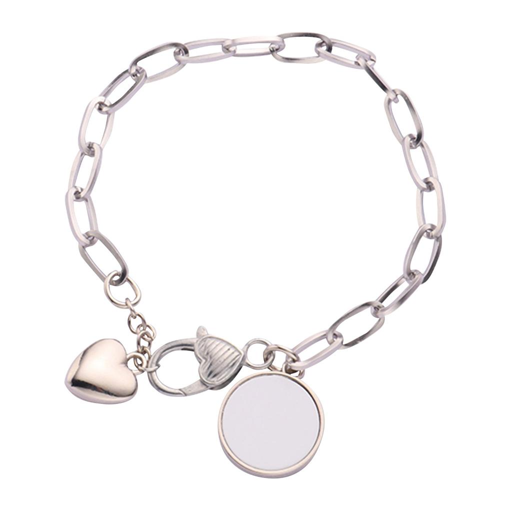 DIY Printing, Heat Transfer Printing, Metal Heart Bracelet, Retro Bracelet Accessories