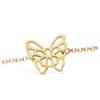 [F6801] - Gold Plated Bracelet 'Butterfly Filigree' Gold - 12x14 Mm