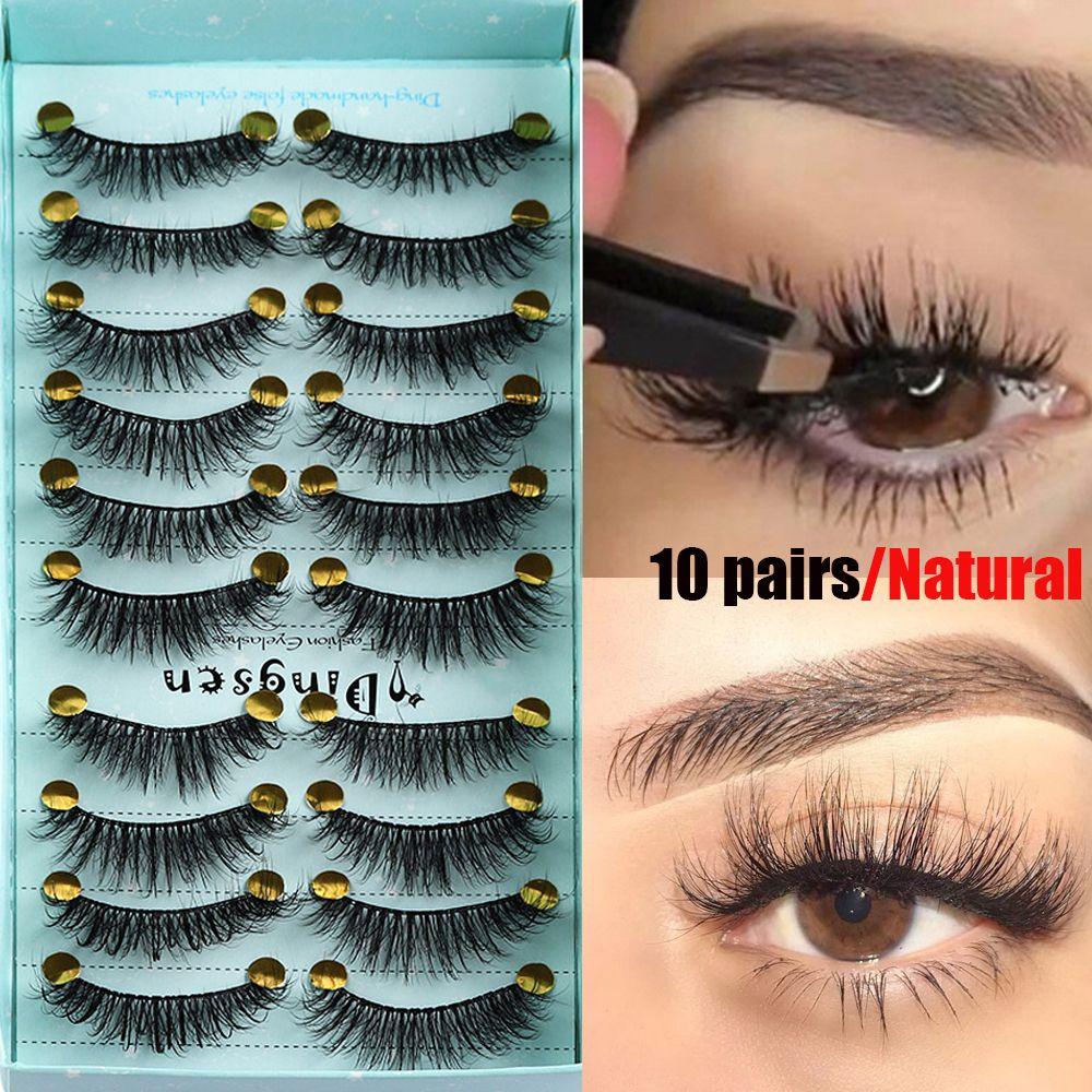 Makeup Fluffy Wispies Lashes Eyelashes Extension Tools Thick Long False Eyelashes 3D Faux Mink Hair