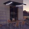 Day and Night - Day and Night Manual Retractable Awning with Anthracite Gray LED 400x300 Cm