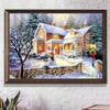 DIY алмазная живопись Зимний снеговик и дом набор для вышивки крестом мозаика искусство алмазная живопись полный круг/квадратный алмаз украшение дома
